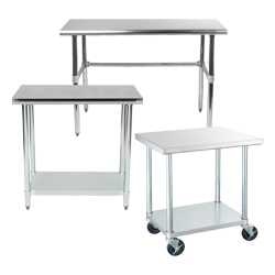 14″ X 72″ Stainless Steel Tables